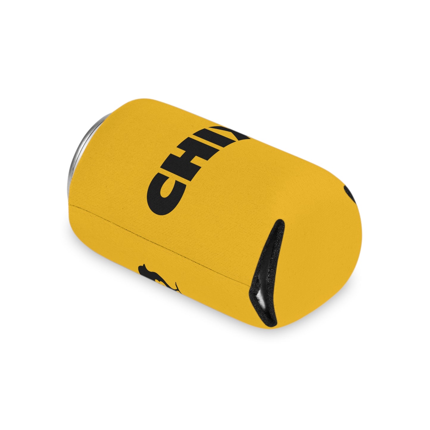 Regular Can Cooler - black on yellow