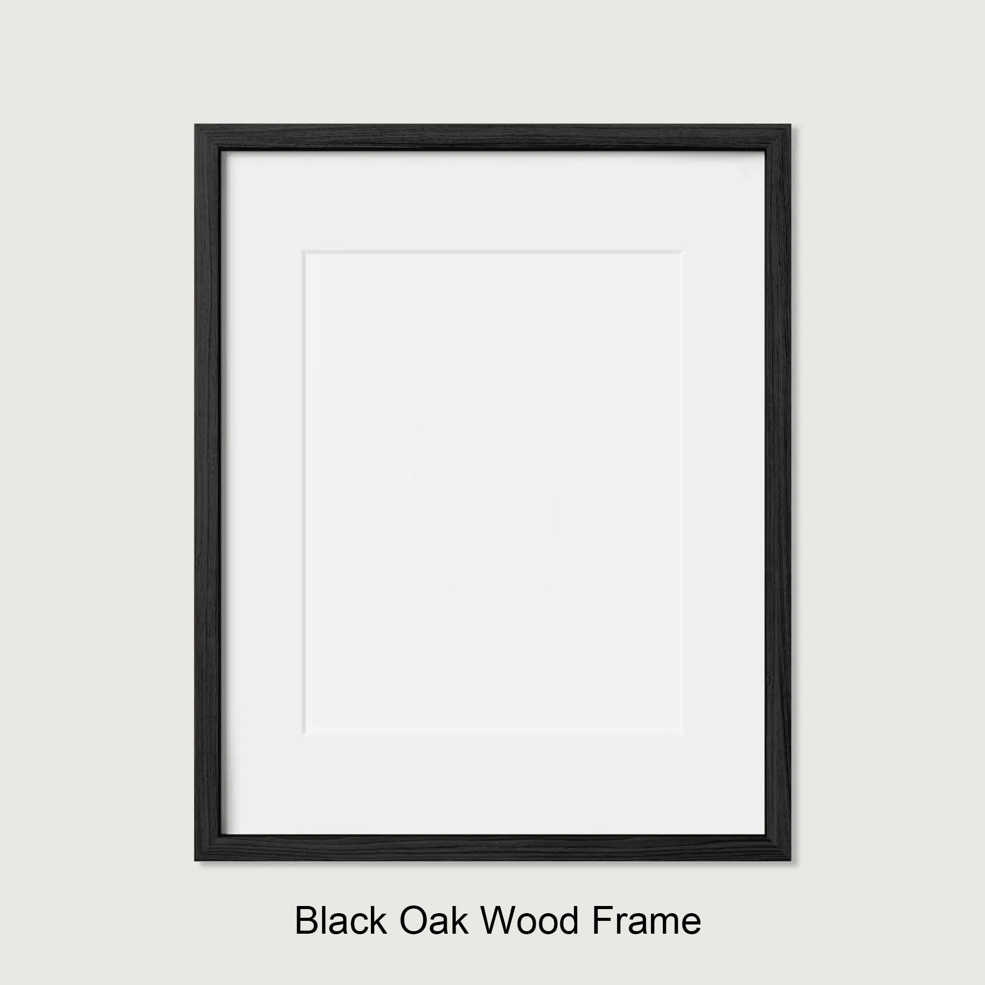 Black Oak Wood Frame on a white background
