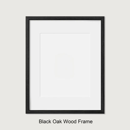 Black Oak Wood Frame on a white background