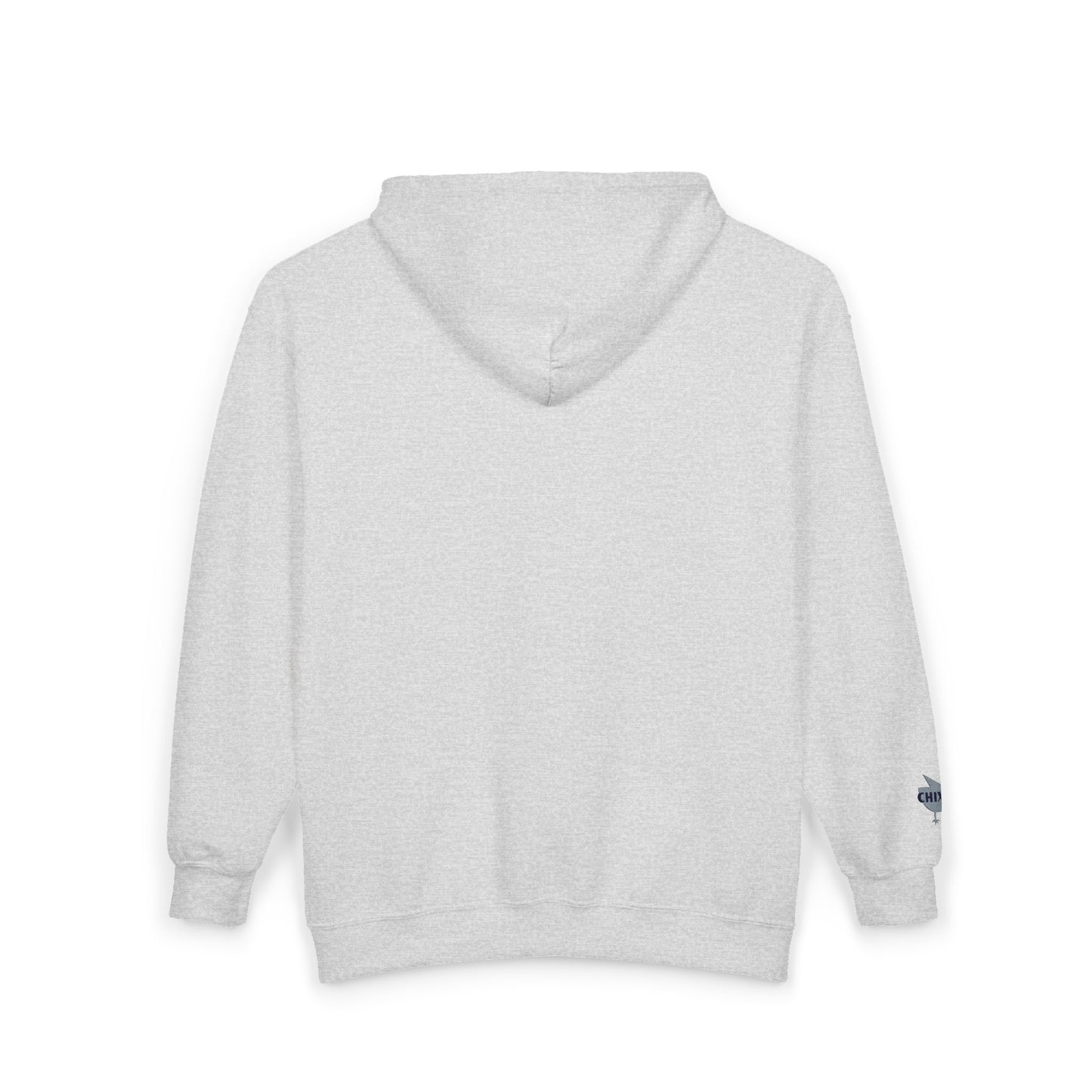 Chix 2026 Full-Zip Hoodie — embroidered dark logos on chest and wrist