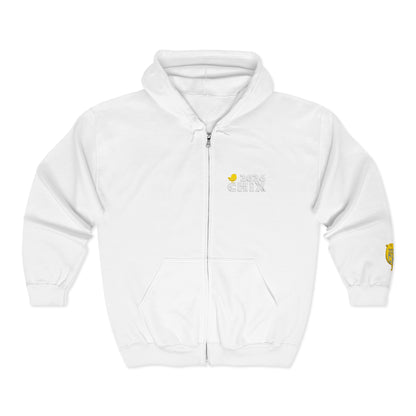 Chix 2026 Full-Zip Hoodie — embroidered light logos on chest and wrist