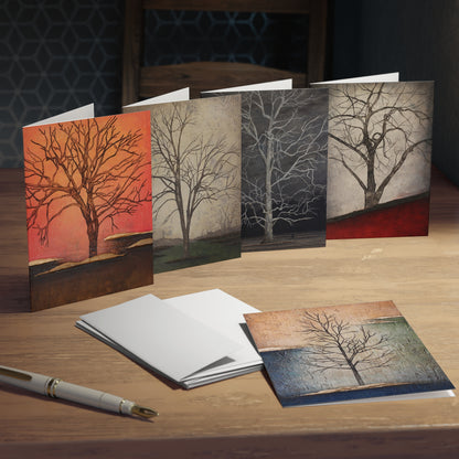 Vertical Tree Paintings - Greeting Cards (5-Pack)