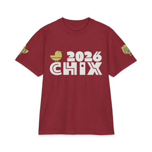 2026 Chix T-Shirt — light logo on left arm and front