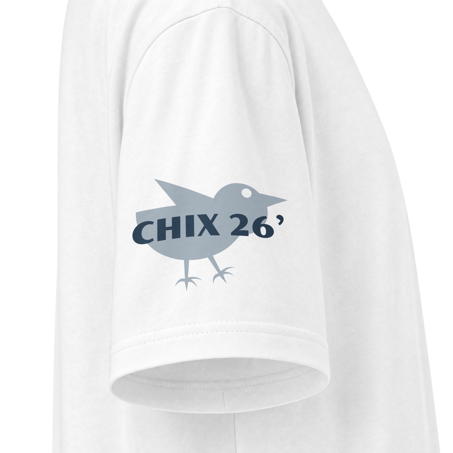 2026 Chix T-Shirt — dark logo on right arm and front