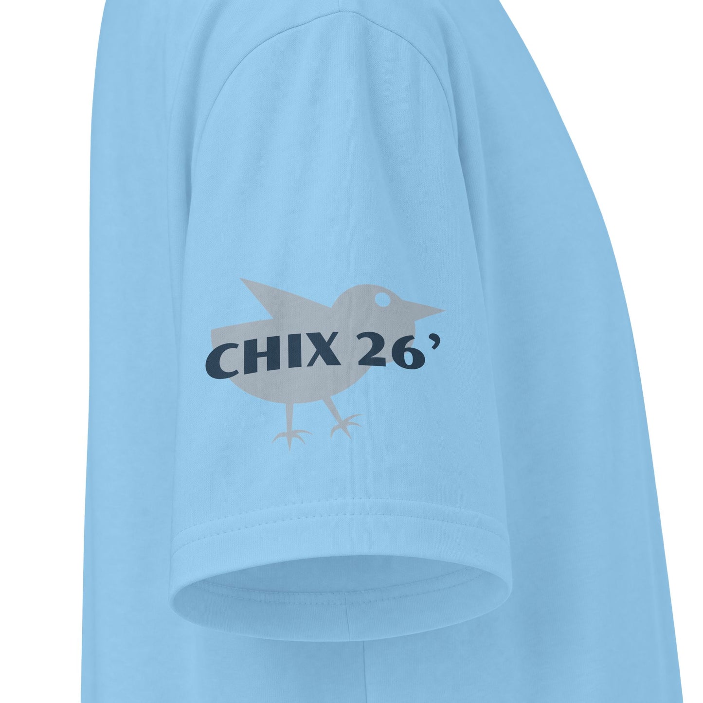 2026 Chix T-Shirt — dark logo on right arm and front