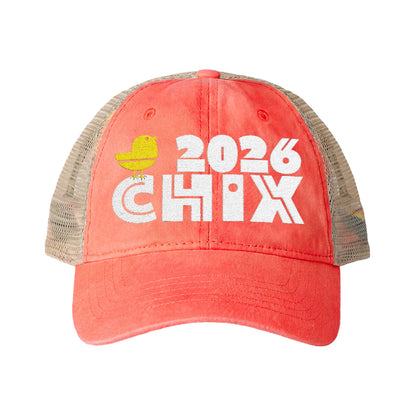 2026 Chix Women's Washed Mesh-Back Cap - embroidered light logo