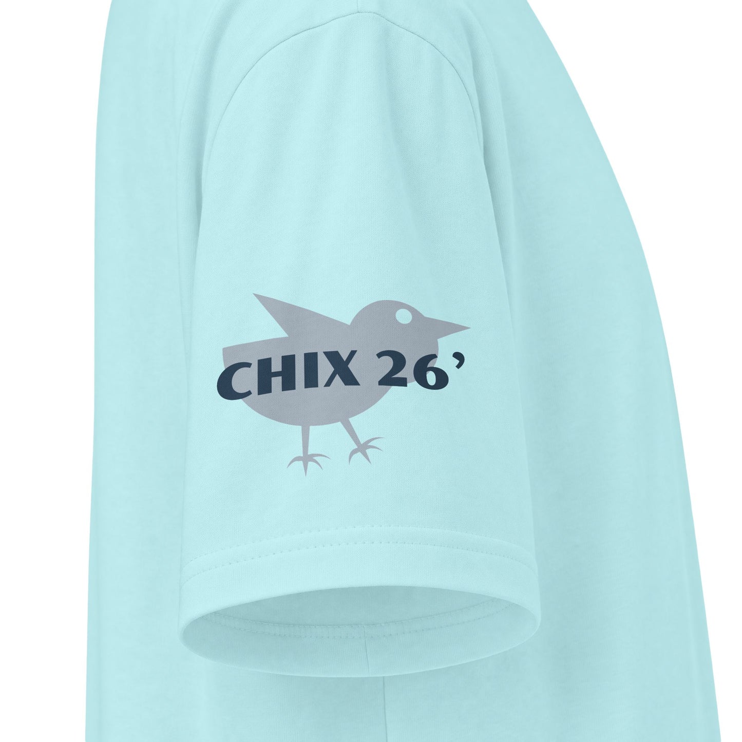 2026 Chix T-Shirt — dark logo on right arm and front