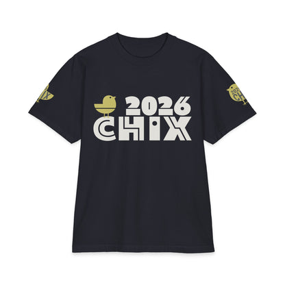 2026 Chix T-Shirt — light logo on left arm and front