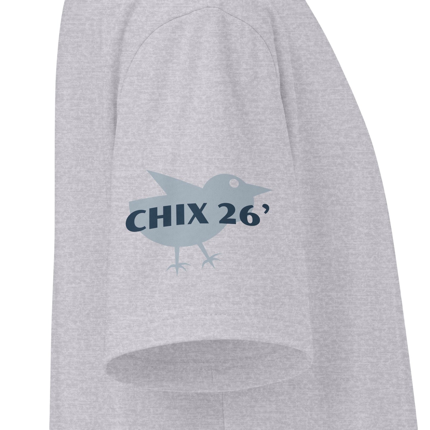 2026 Chix T-Shirt — dark logo on right arm and front