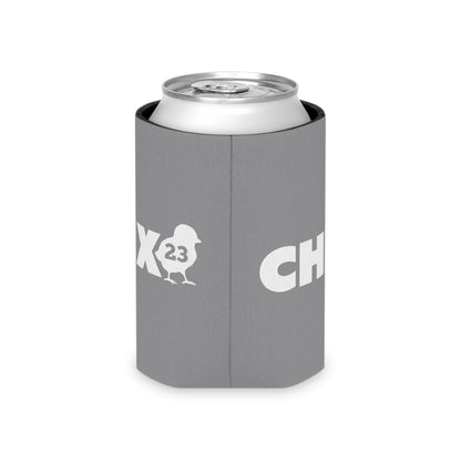 Regular Can Cooler - white on gray