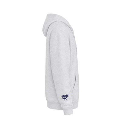 Chix 2026 Full-Zip Hoodie — embroidered dark logos on chest and wrist