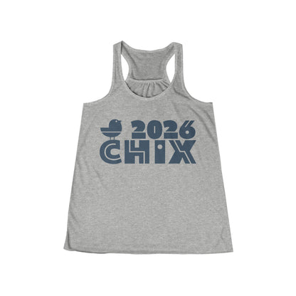 2026 Chix Racerback Tank - dark logo