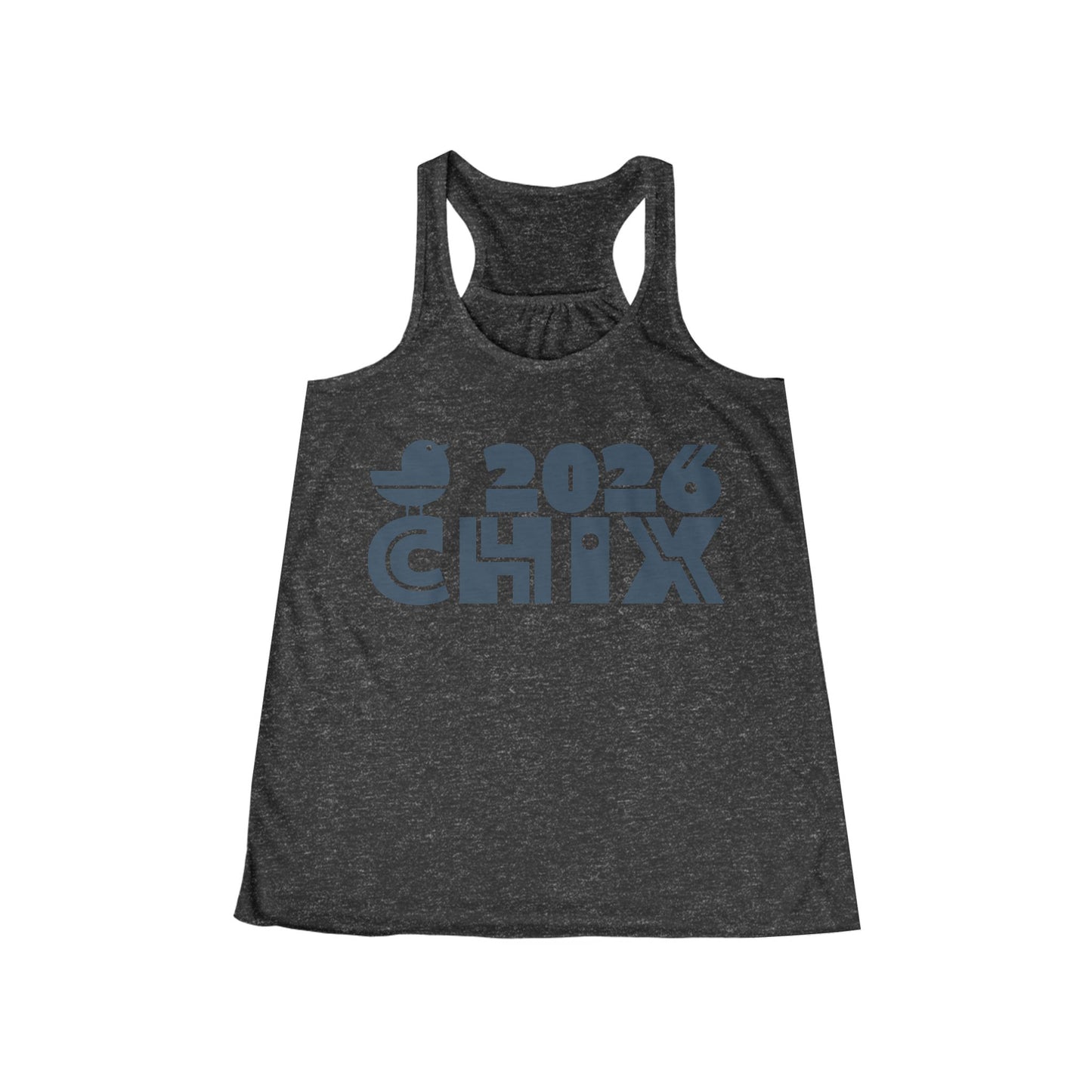 2026 Chix Racerback Tank - dark logo