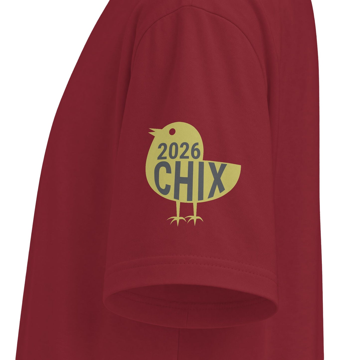 2026 Chix T-Shirt — light logo on left arm and front