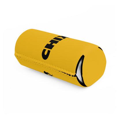 Slim Can Cooler - black on yellow