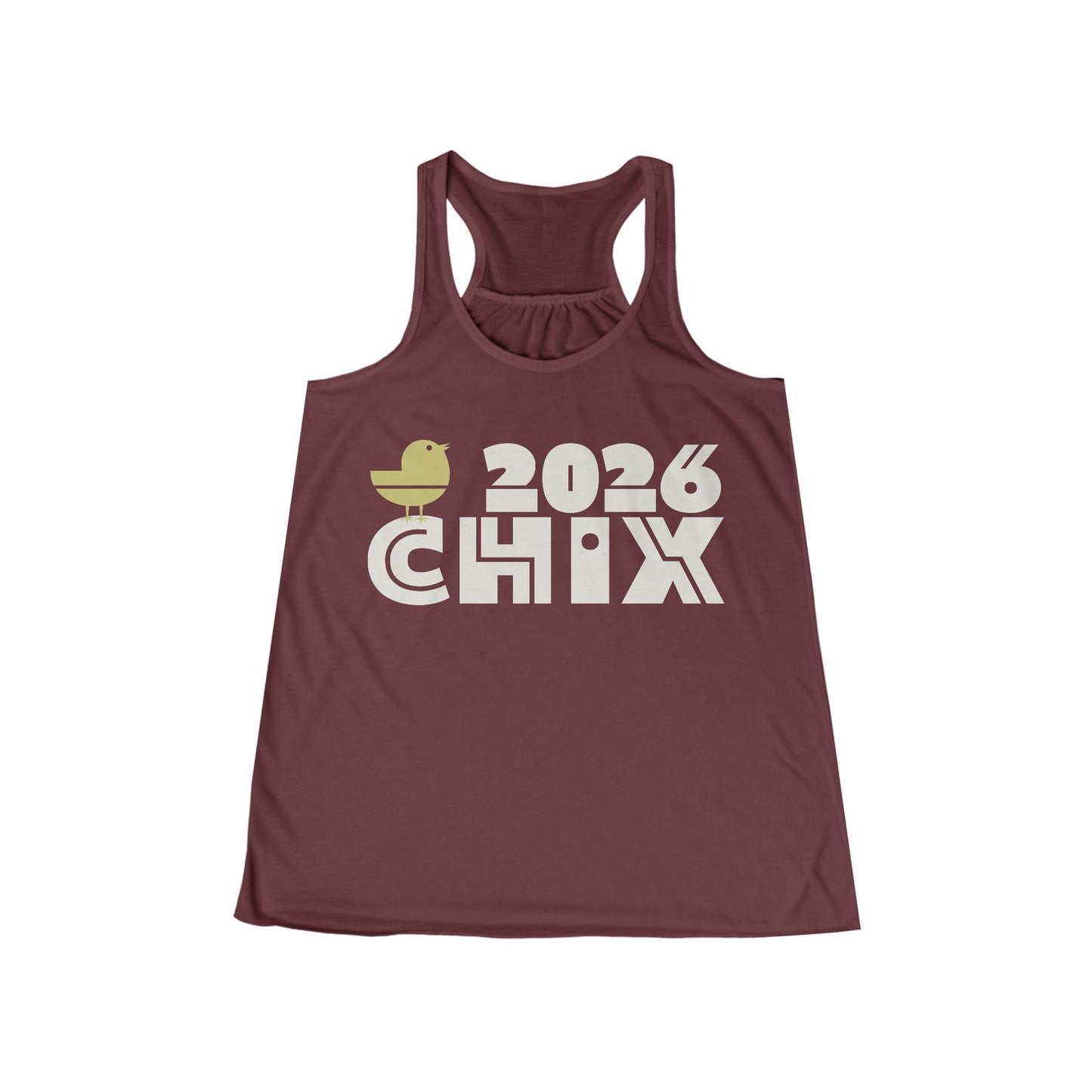 2026 Chix Racerback Tank - light logo