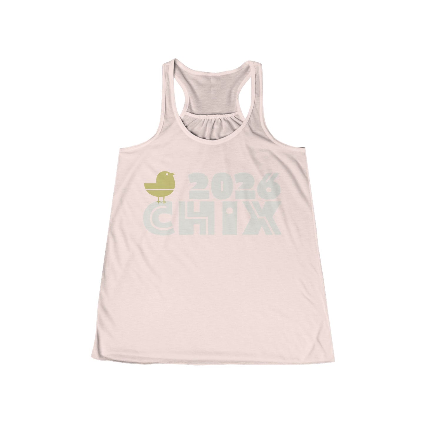 2026 Chix Racerback Tank - light logo