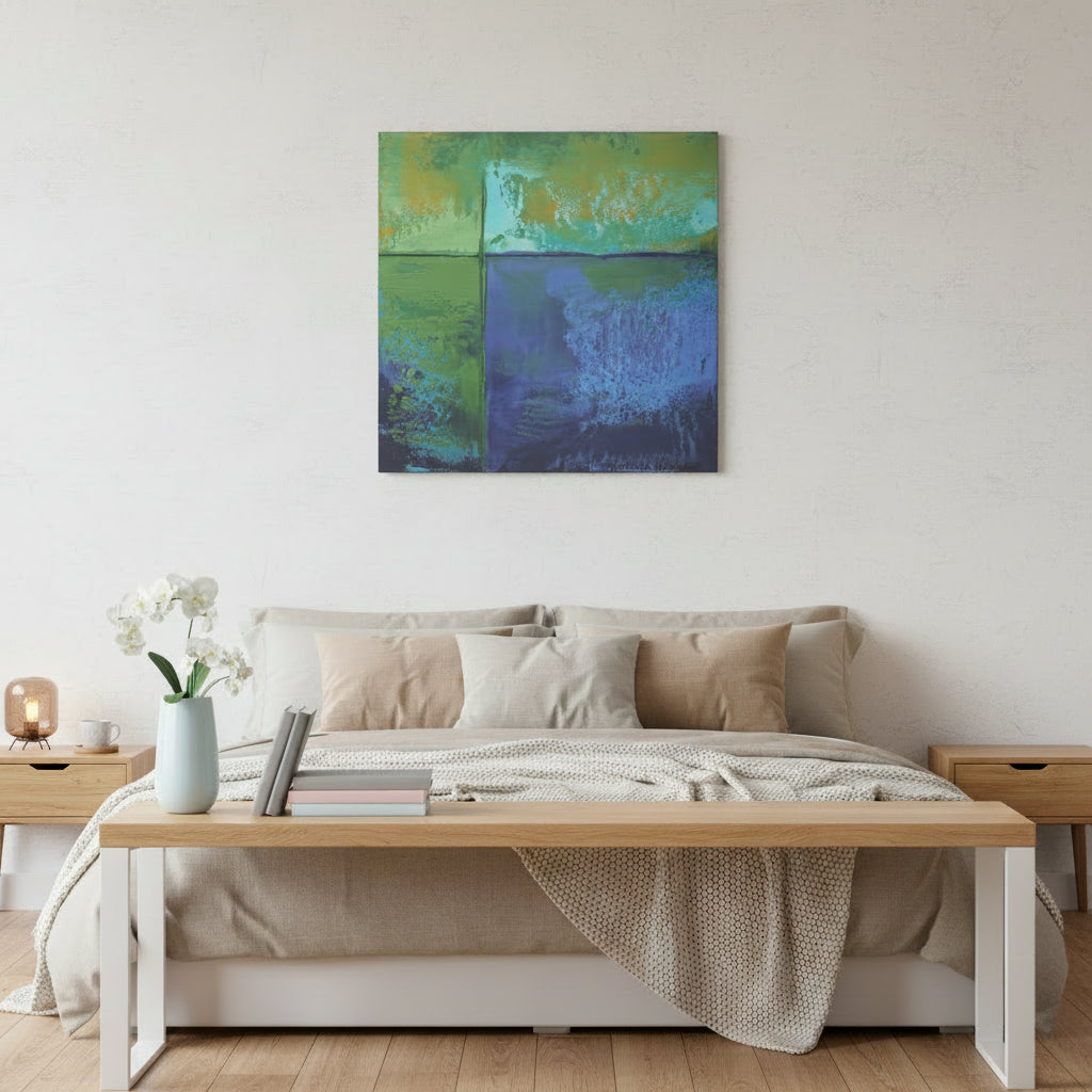 Color Pow - Square Canvas Art Print on wall
