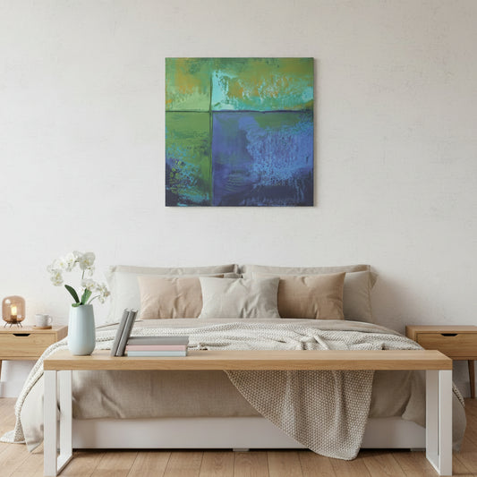 Color Pow - Square Canvas Art Print on wall