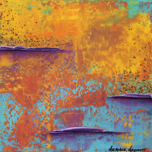 Abstract art with vibrant colors and textures