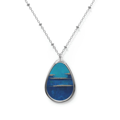 Art Necklace - Rainbow Blue 1