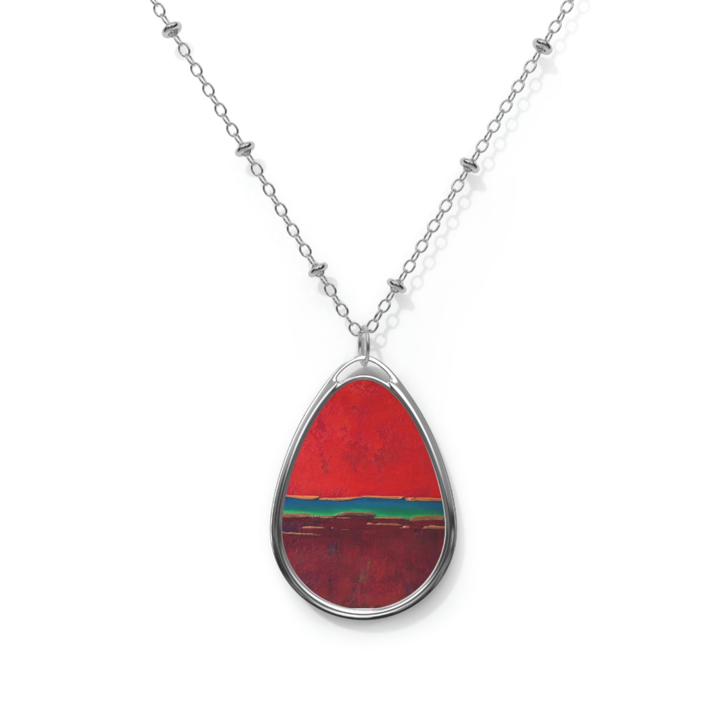 Art Necklace - Rainbow Red 1