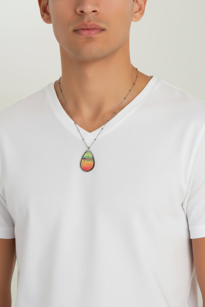 man with necklace